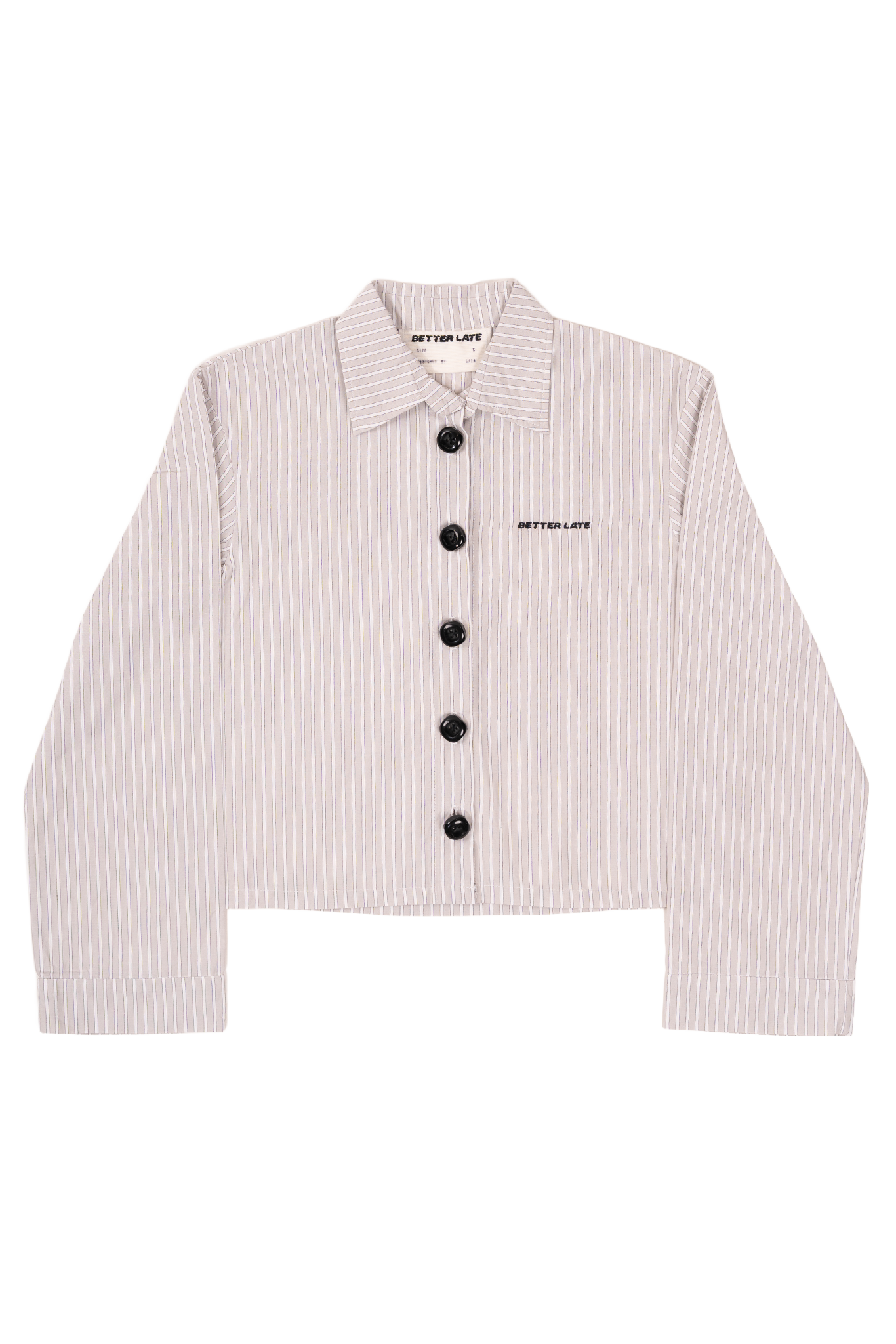 Black-Button Striped Shirt