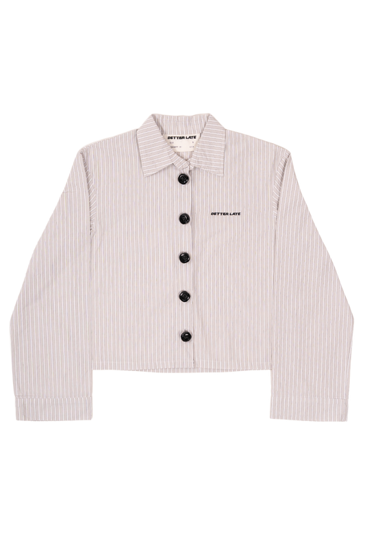 Black-Button Striped Shirt