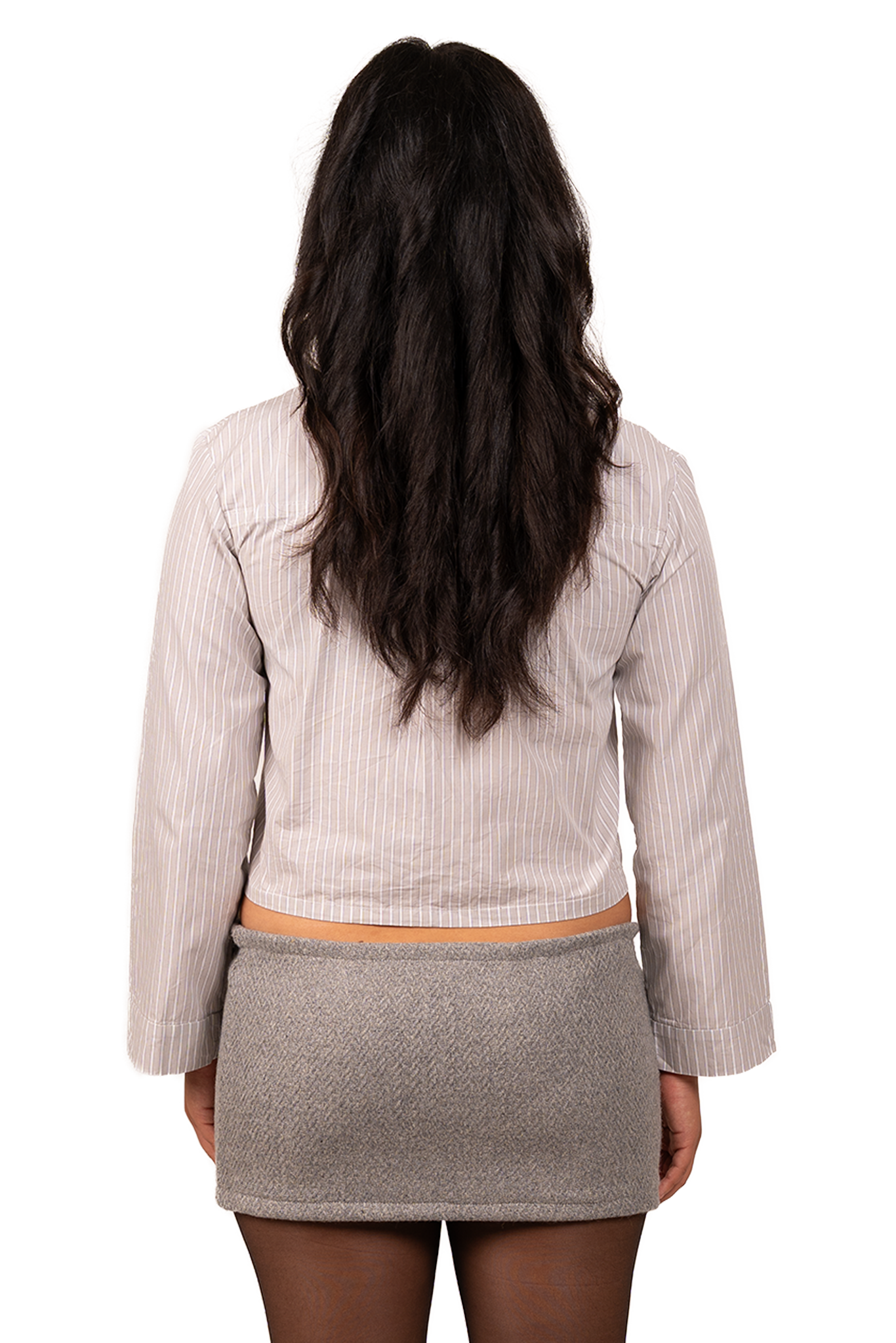 Black-Button Striped Shirt