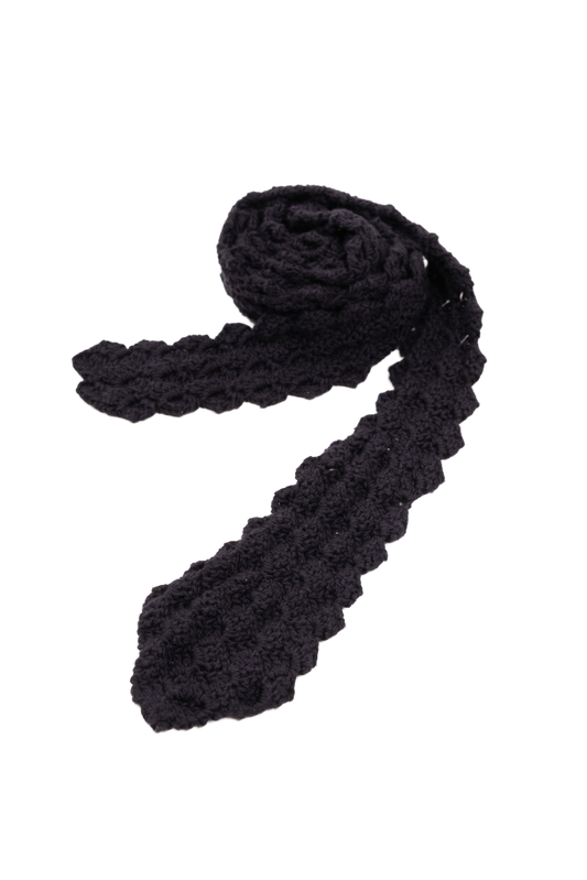 Black Crochet Tie