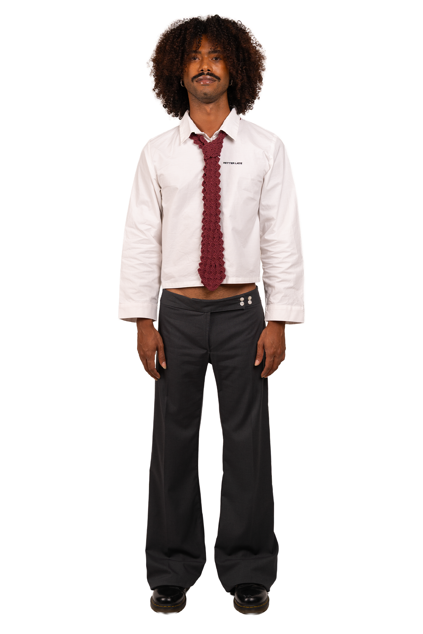 Burgundy Crochet Tie