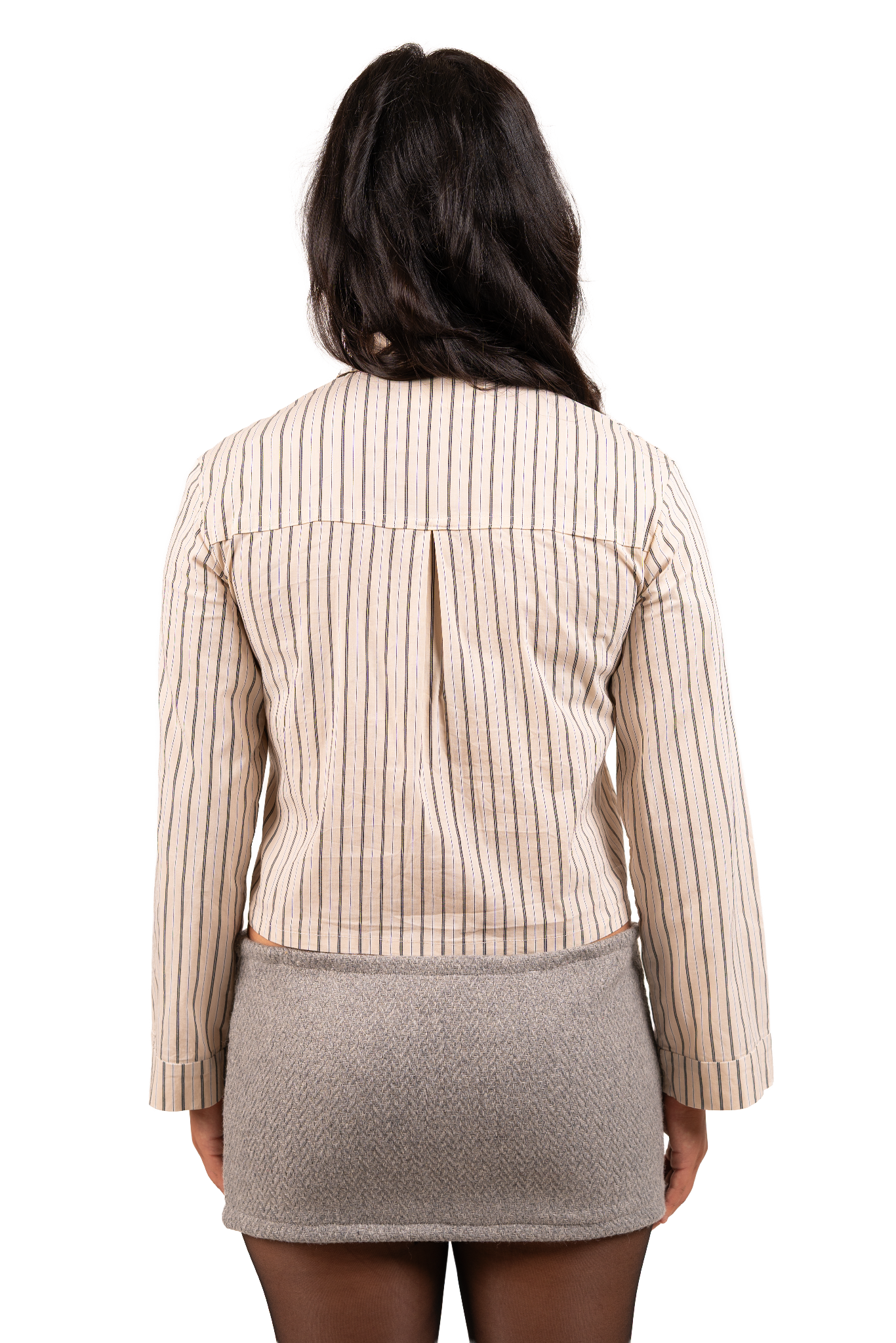 Green-Button Striped Shirt