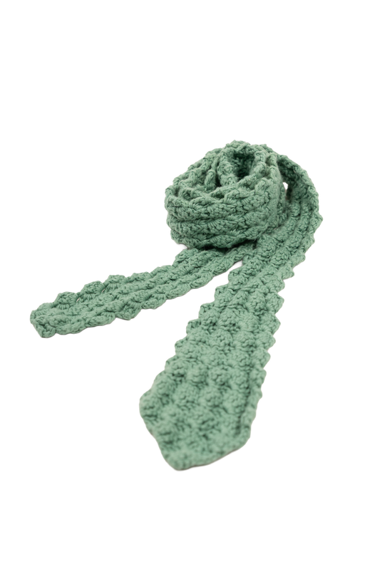 Green Crochet Tie