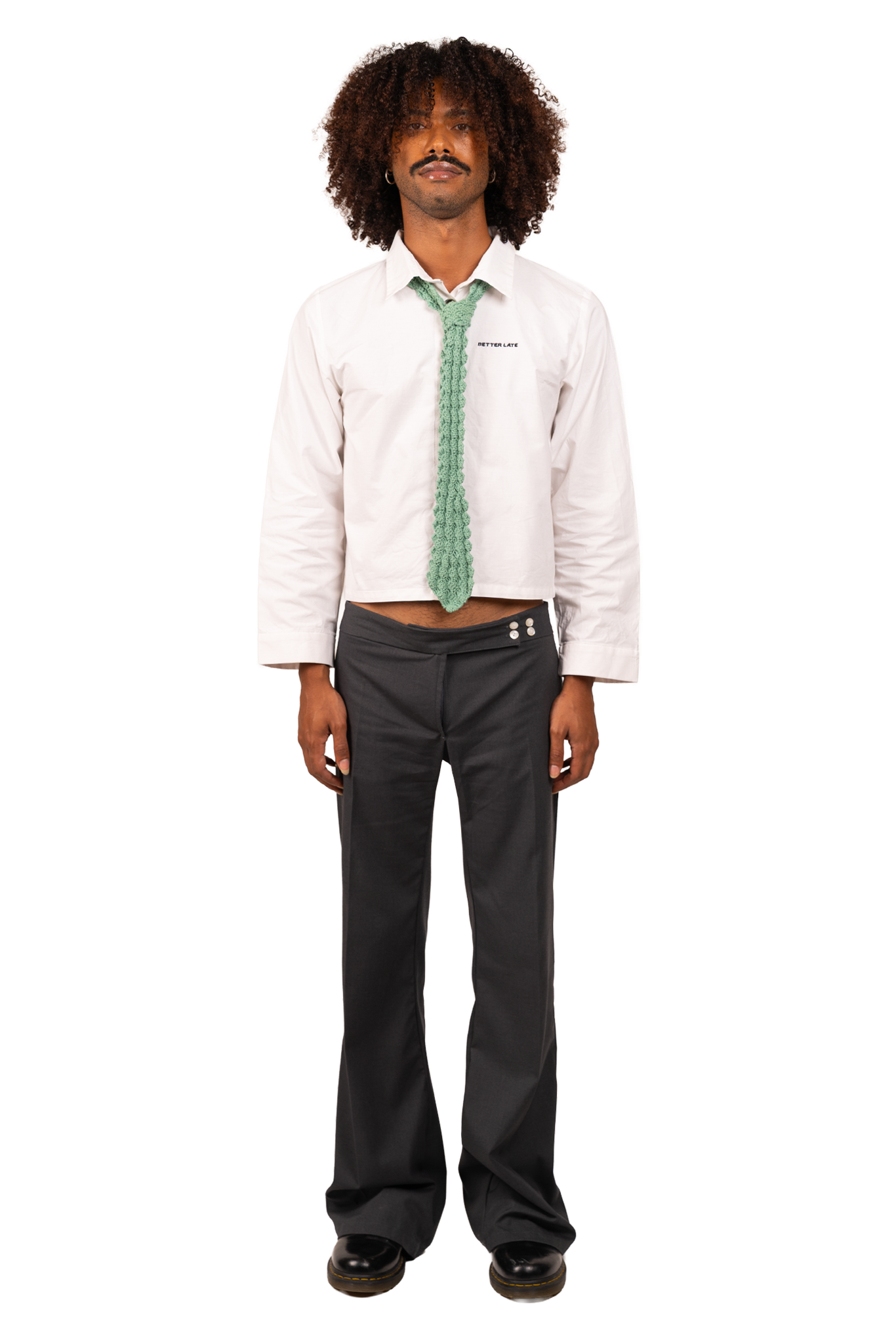 Green Crochet Tie