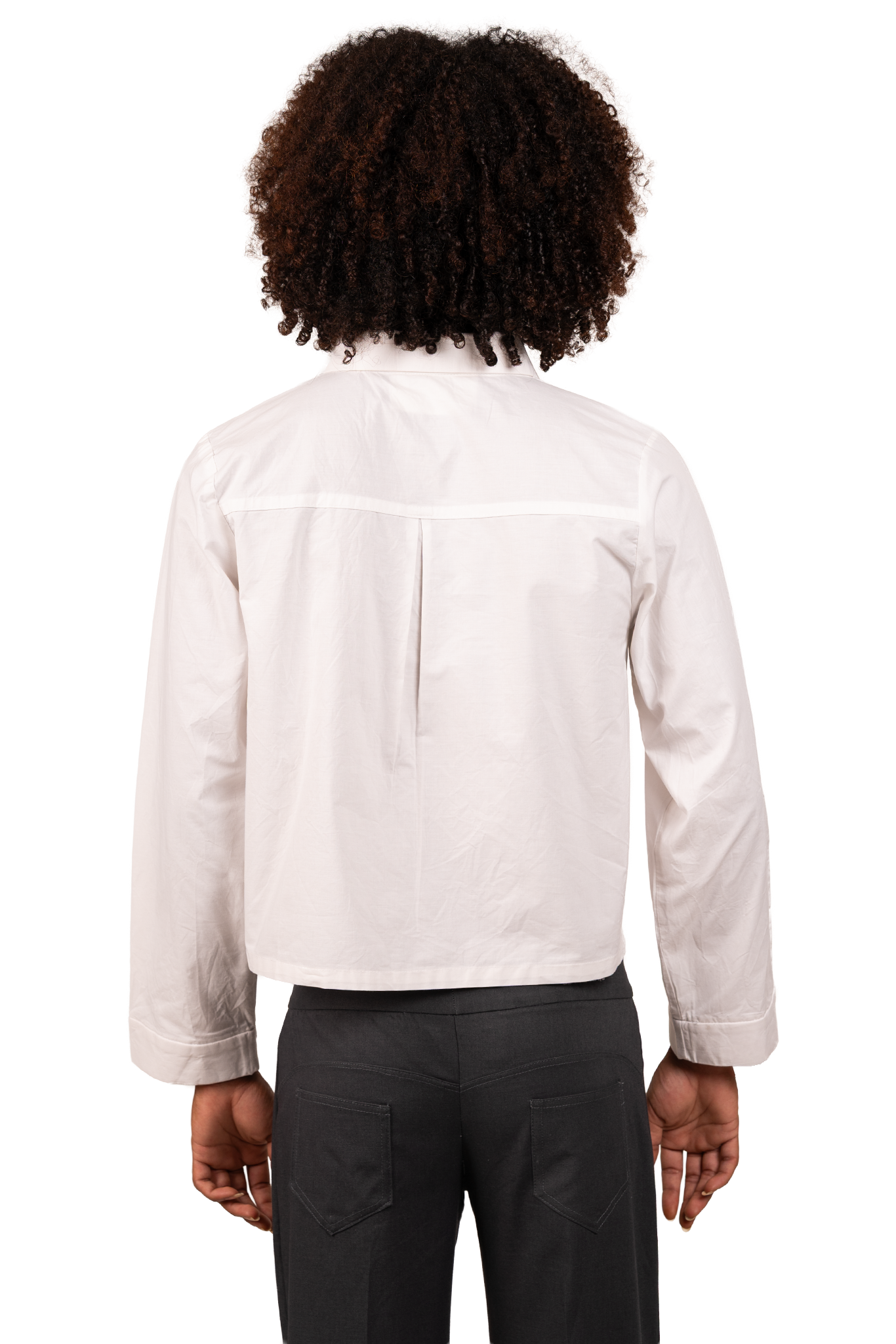 Metal-Button White Shirt