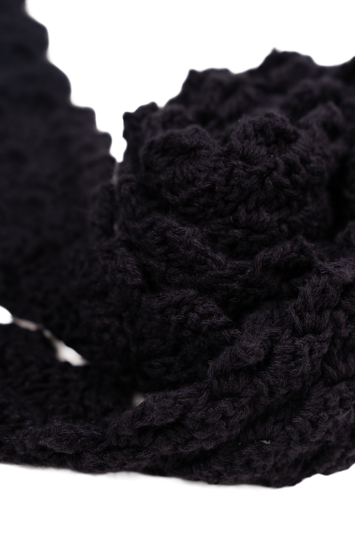 Black Crochet Tie