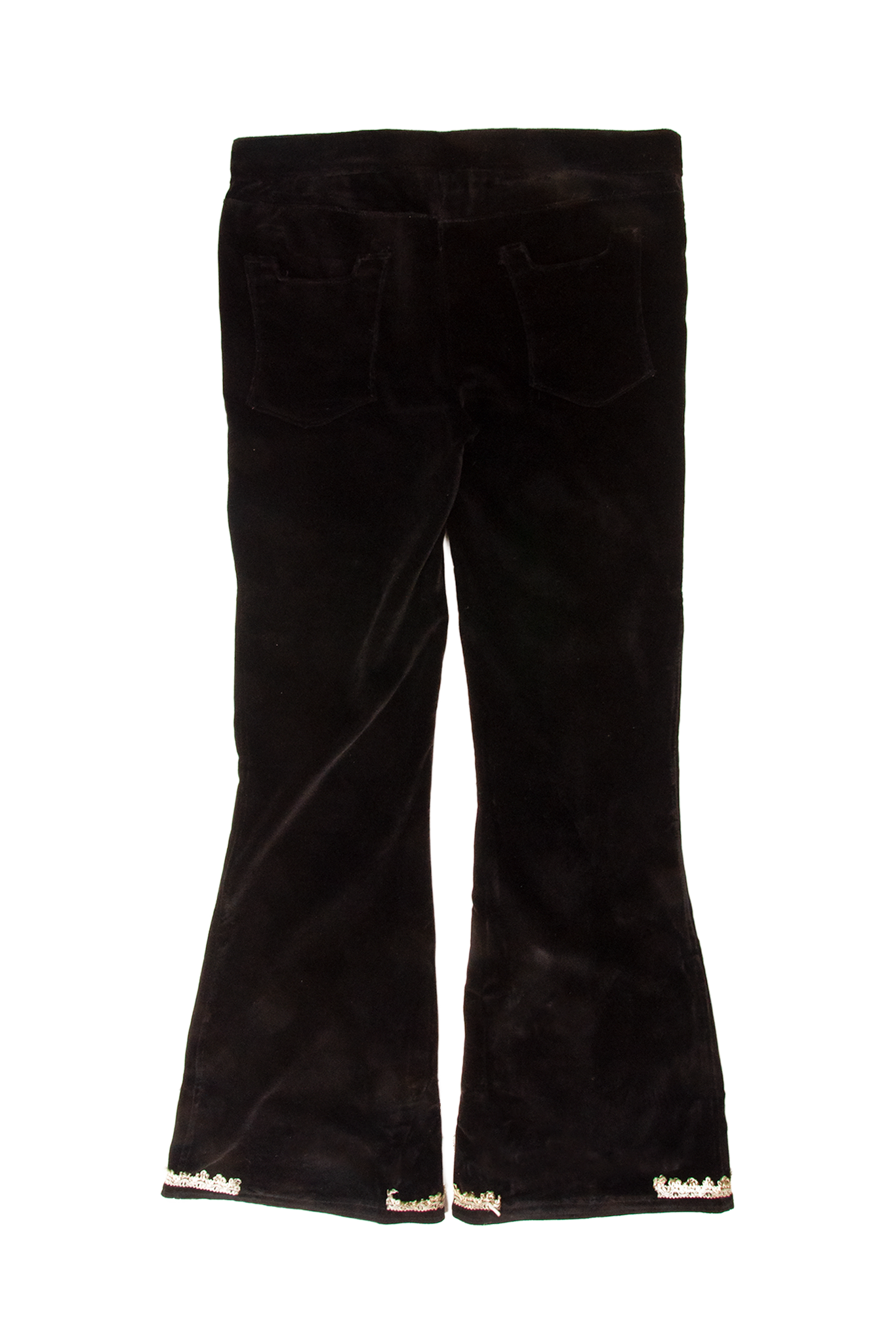 Black Velvet Flared Pants