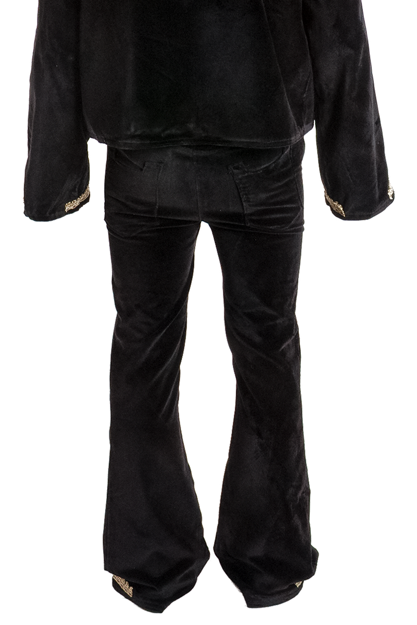 Black Velvet Flared Pants