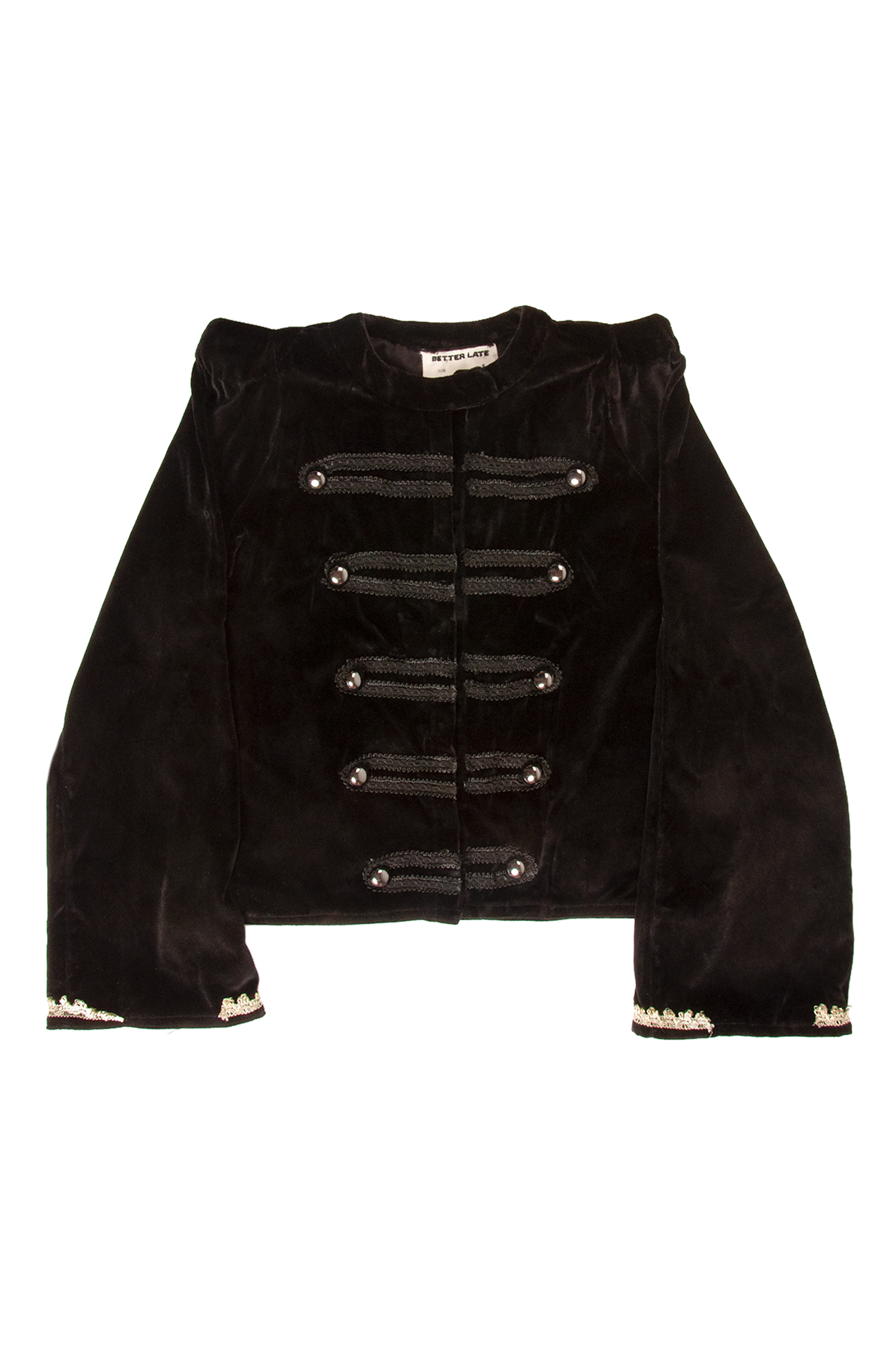 Black Velvet Military Jacket