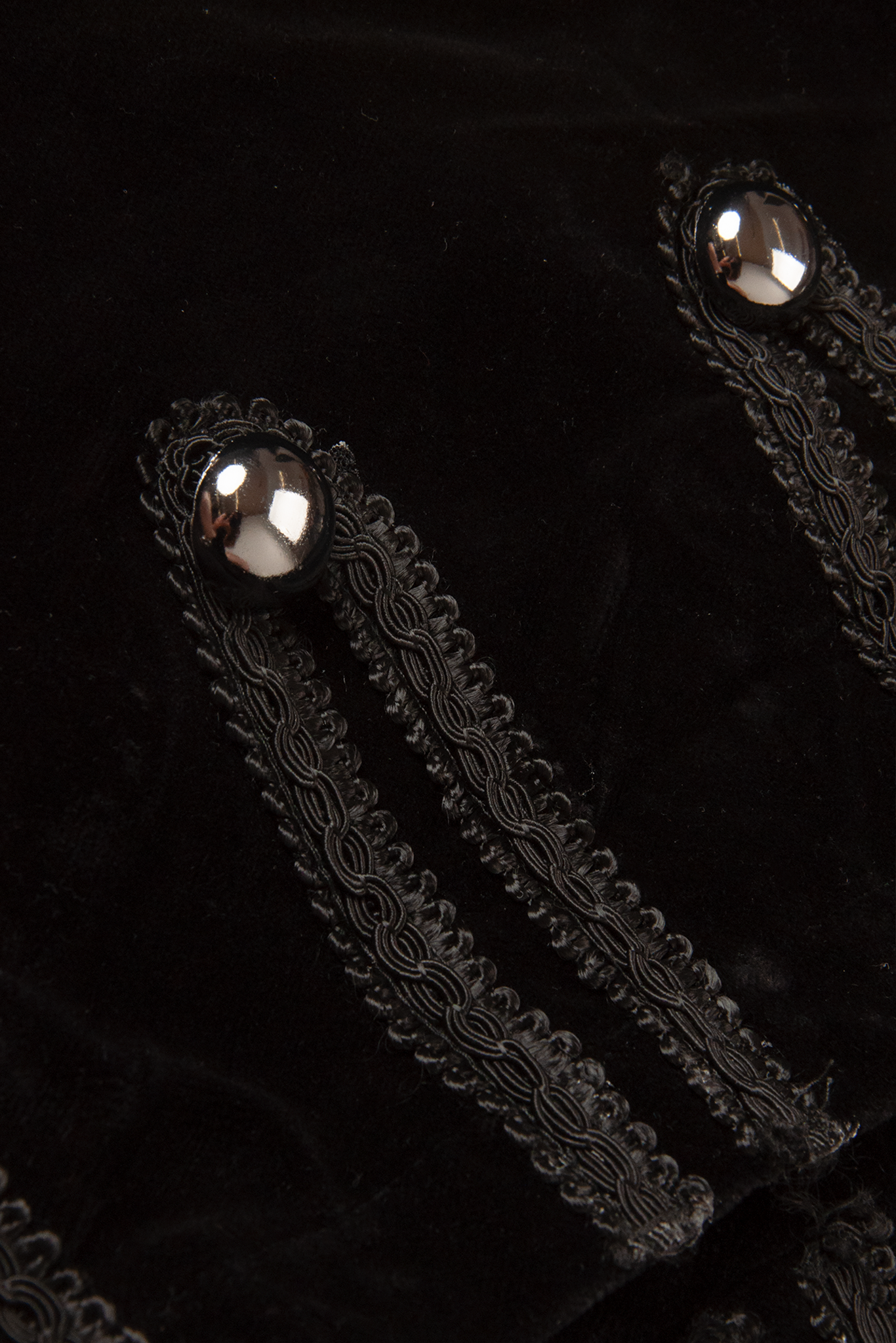 Black Velvet Military Jacket
