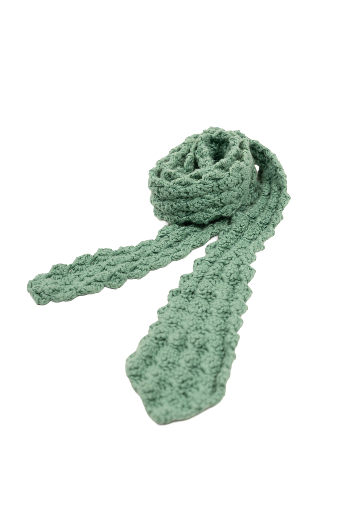 Green Crochet Tie