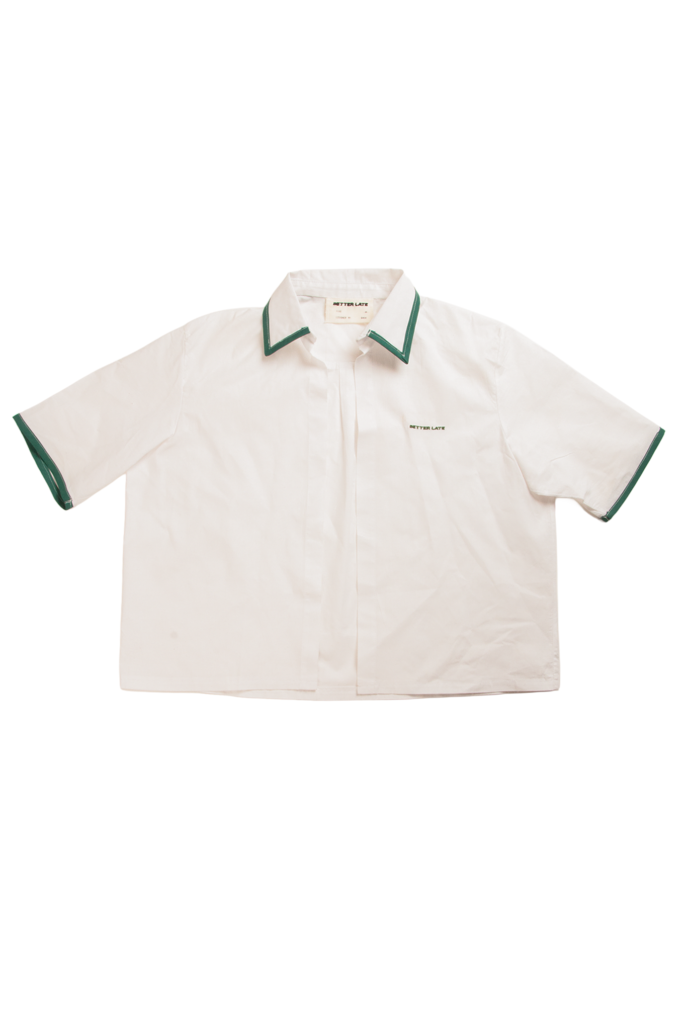 White and Green Shirt